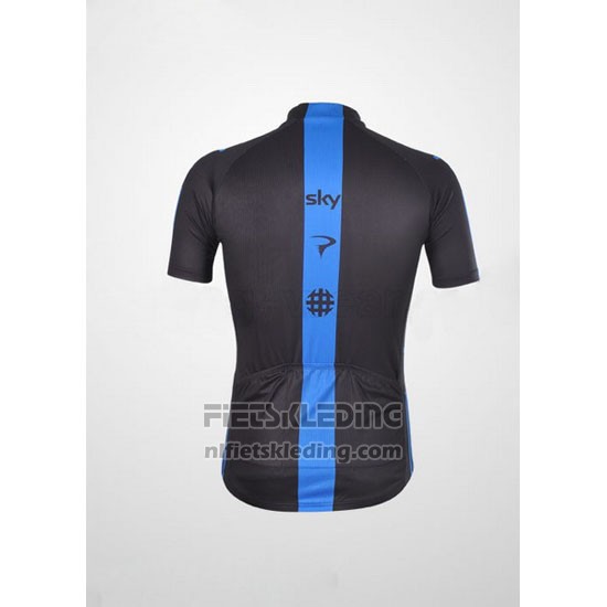 2012 Fietskleding Sky Zwart en Blauw Korte Mouwen en Koersbroek